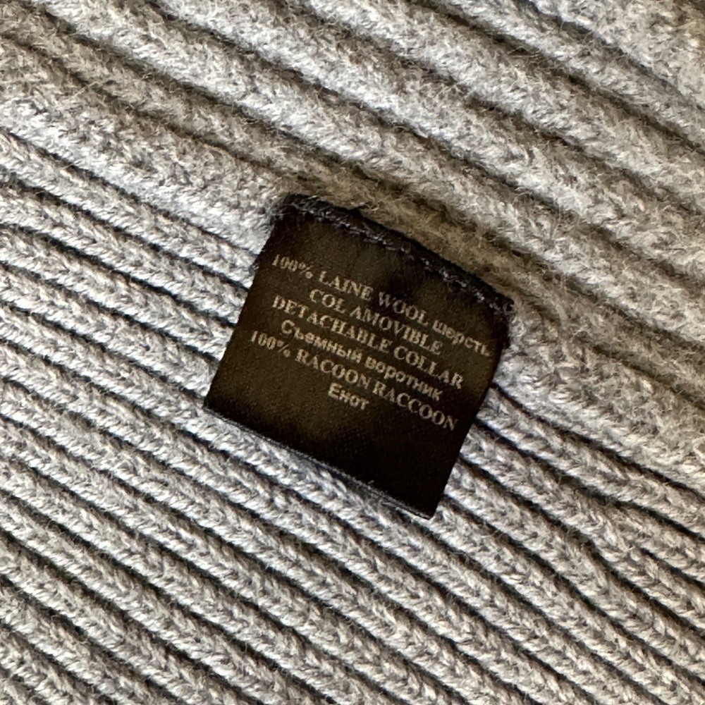 👚Barbara Bui Tricot Zippers Knit Cardigan/sweater Belts Grey 100% Wool si… - Picture 14 of 16